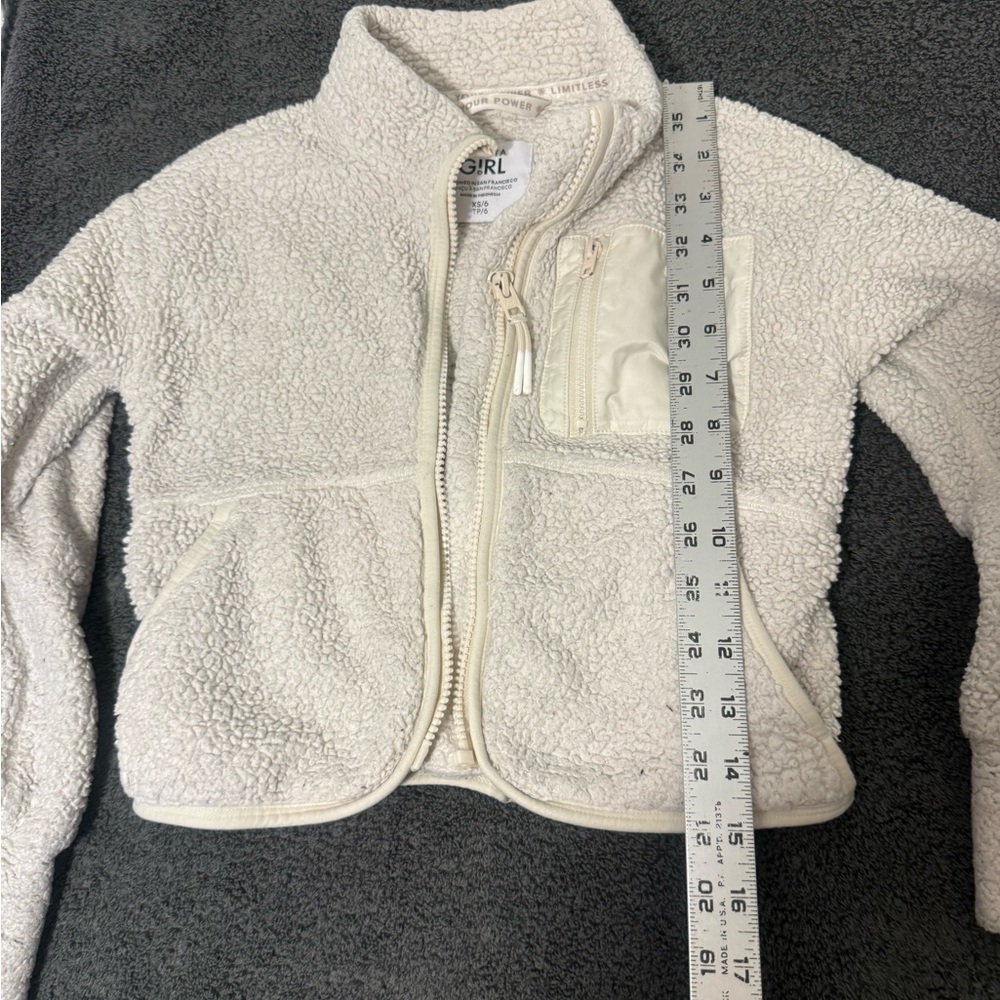 Athleta Girl  Cream Sherpa Kids Jacket - Picture 5 of 6